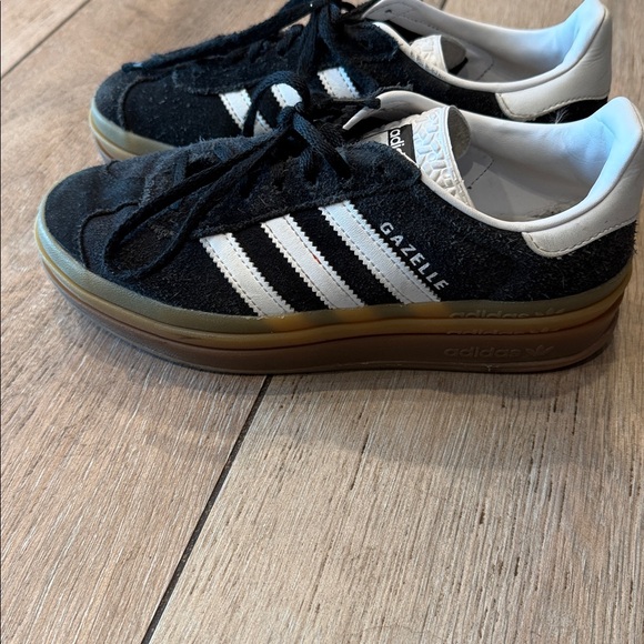 Adidas Black and White Gazelle Sneakers - Picture 4 of 8